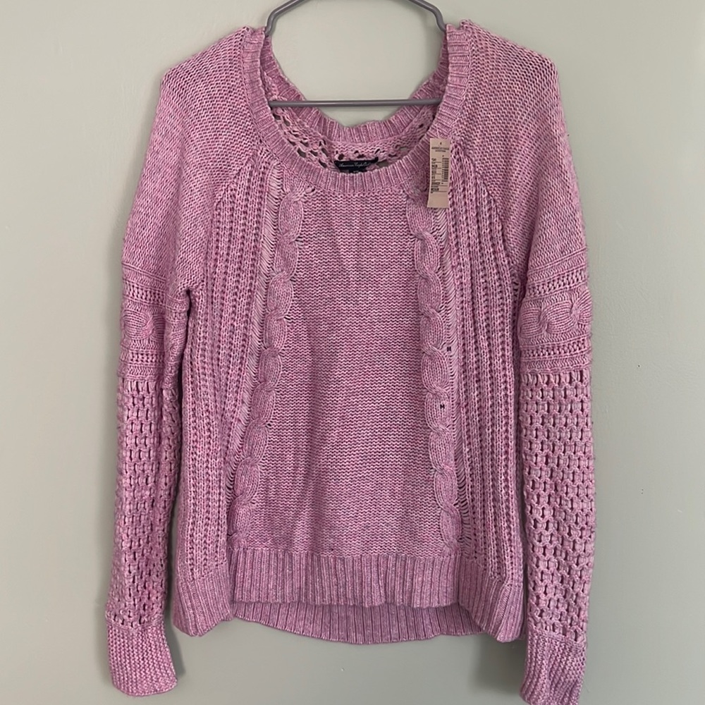 NWT American Eagle Pink Knit Sweater. Size Women’s Medium!